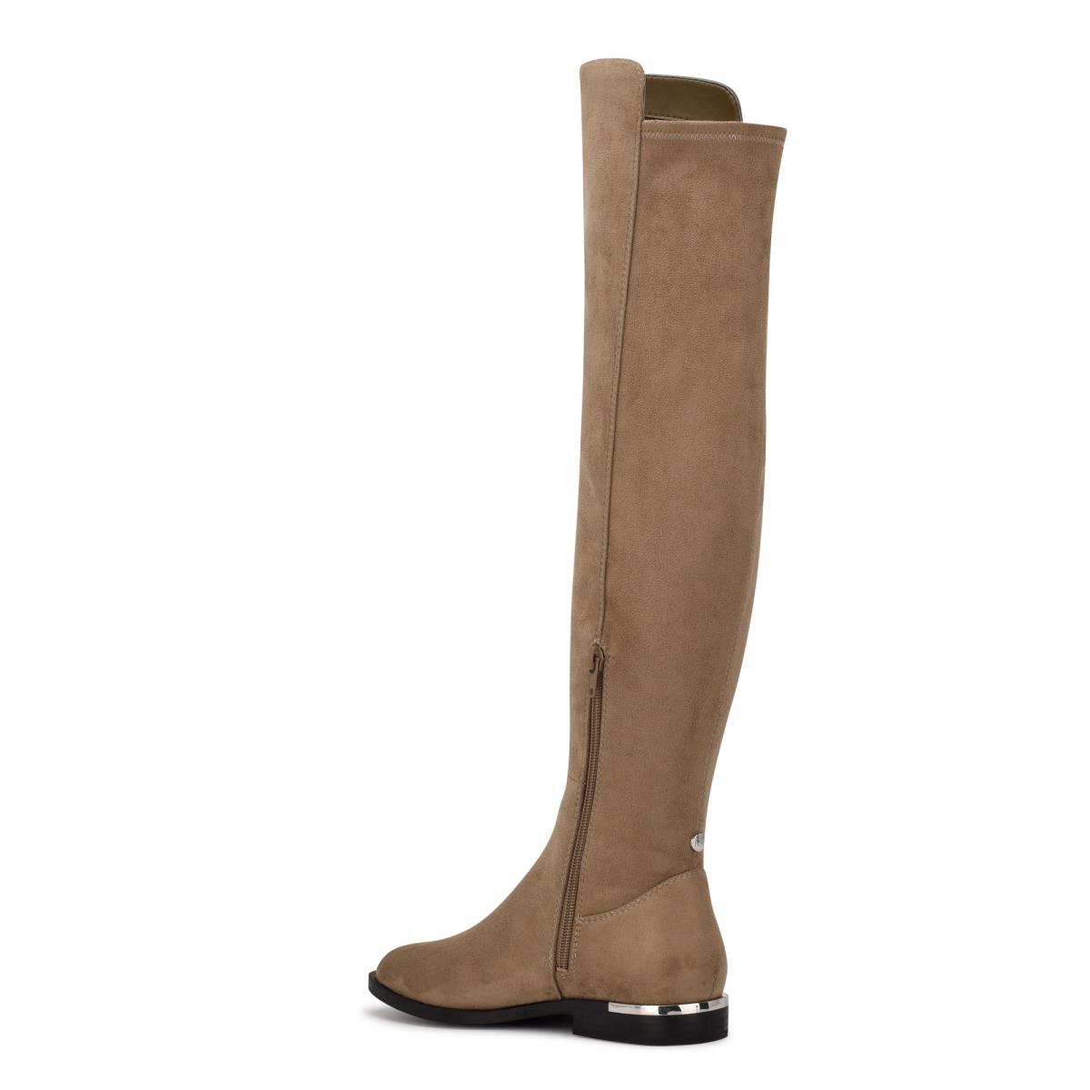 Brown Women's Nine West Allair Wide Calf Over the Knee Boots | QCDY12598