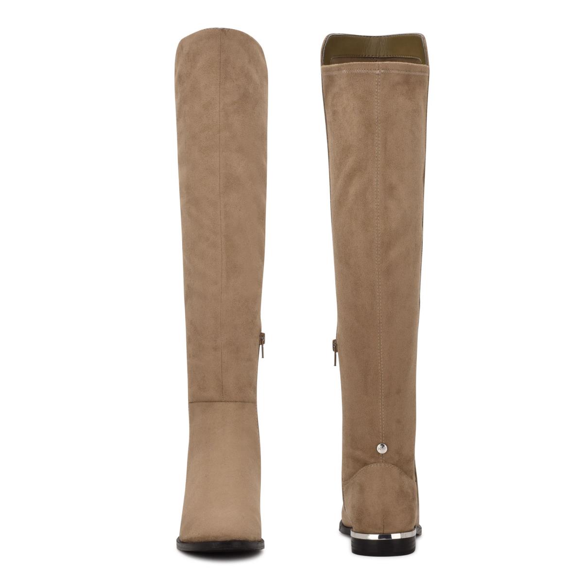 Brown Women's Nine West Allair Wide Calf Over the Knee Boots | QCDY12598