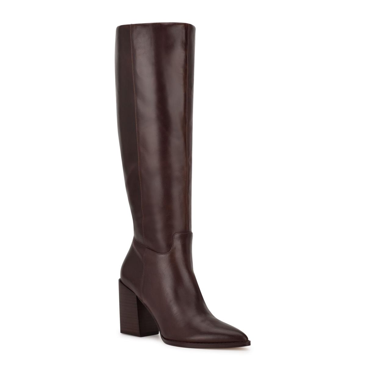 Brown Women's Nine West Brixe Heeled Boots | ACXG94085