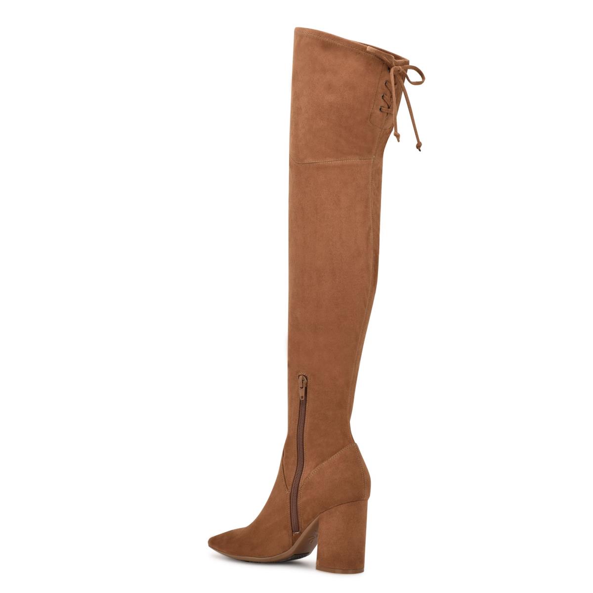 Brown Women's Nine West Ceeya 9x9 Over The Knee Heeled Boots | KCTL16547