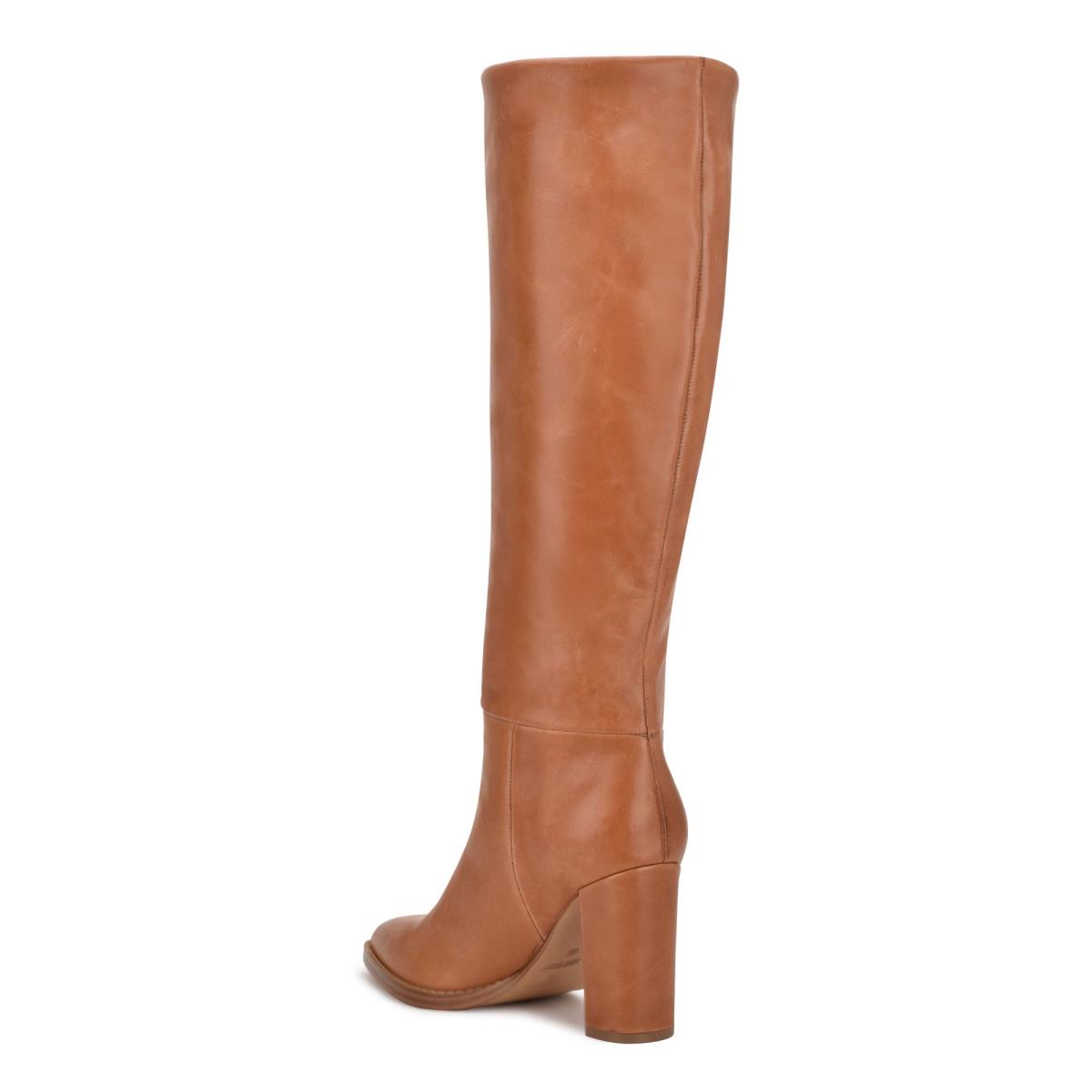 Brown Women's Nine West Hiya Heeled Boots | RMWP84107