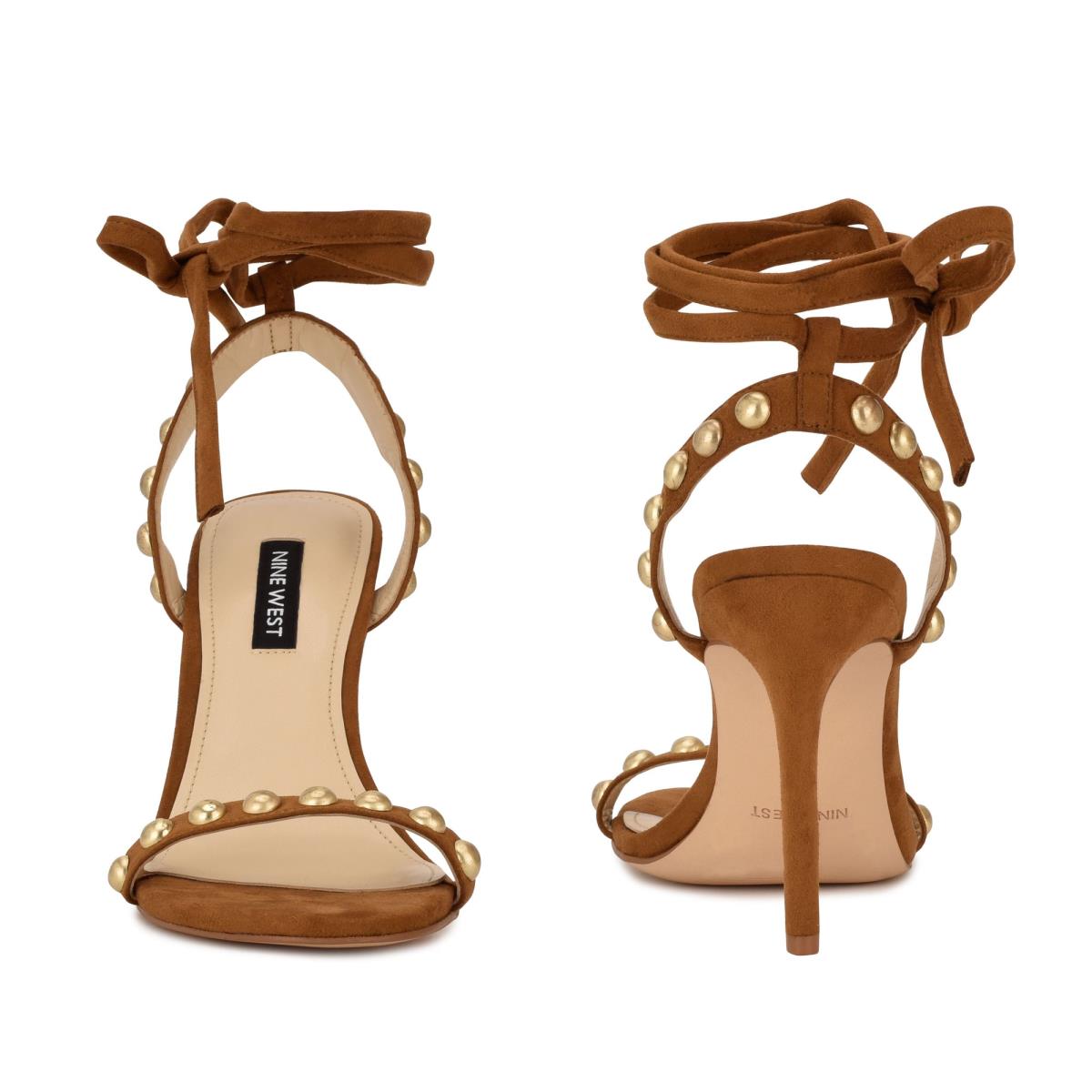 Brown Women's Nine West Istelle Heels Sandals | LSRH48301