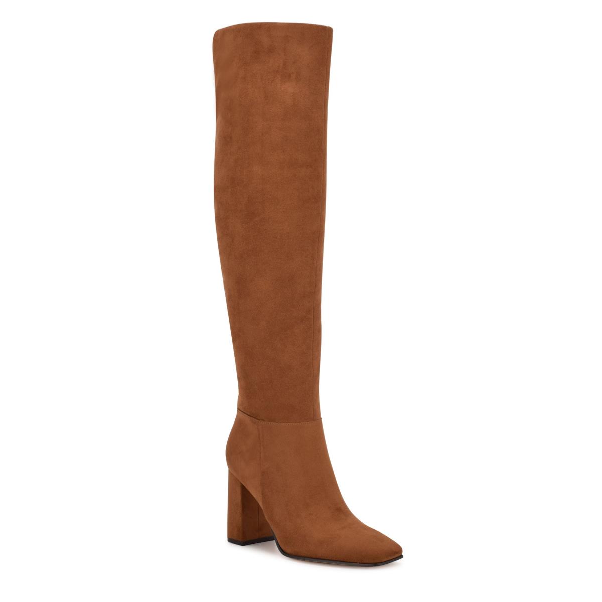 Brown Women's Nine West Kalida Heeled Boots | AWZH59412