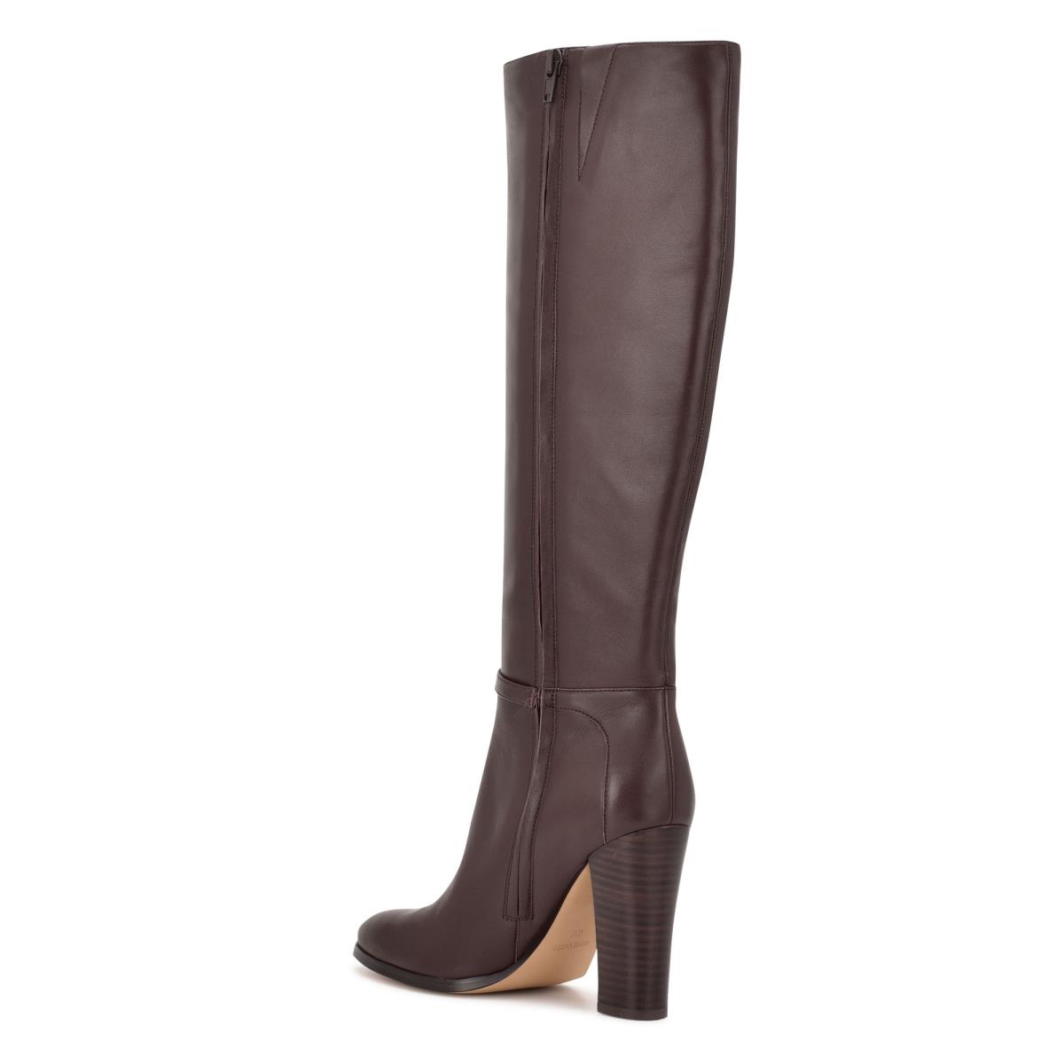 Brown Women's Nine West Kimy Heeled Boots | AXGI72630