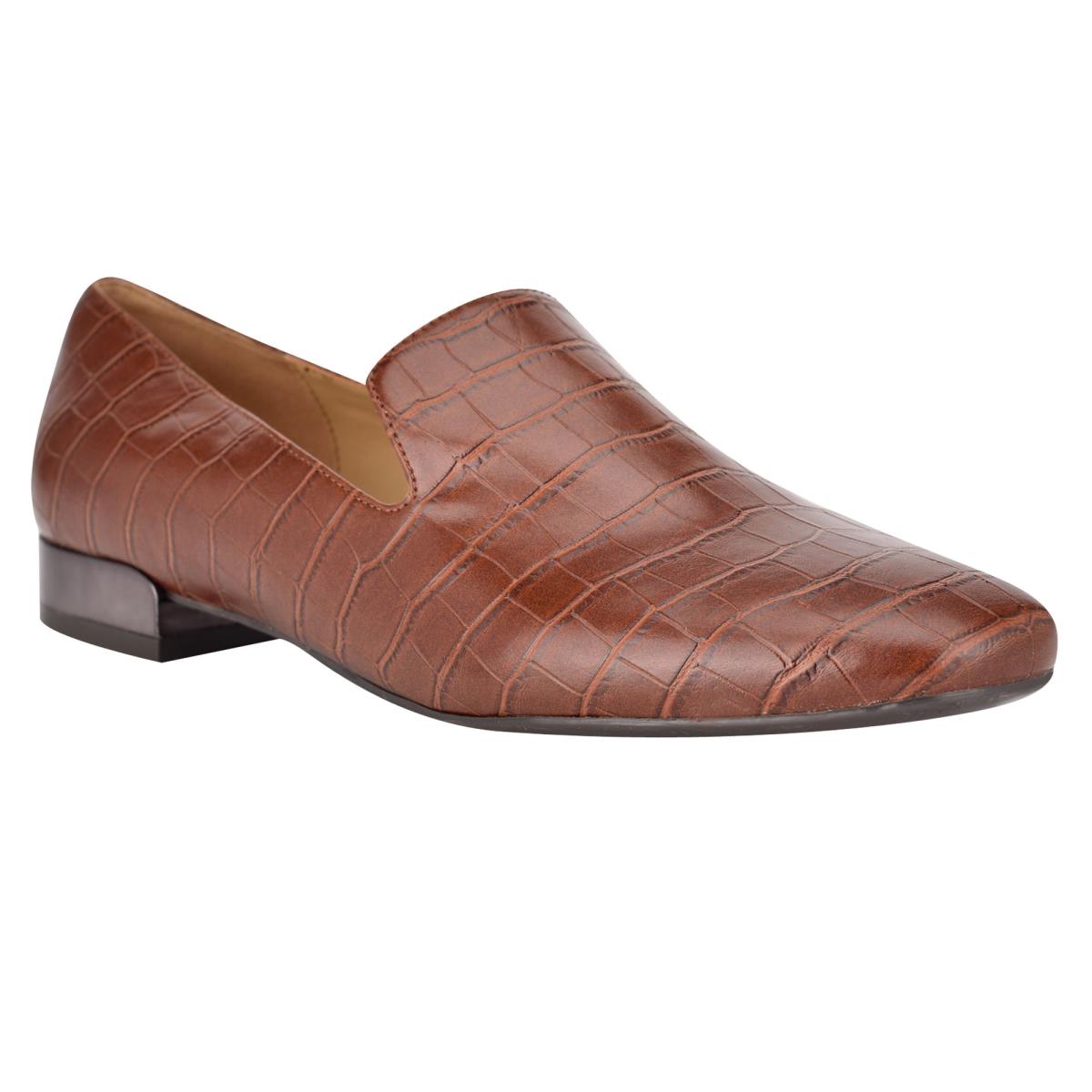 Brown Women's Nine West Lisette Smoking Flats | PRLN58210