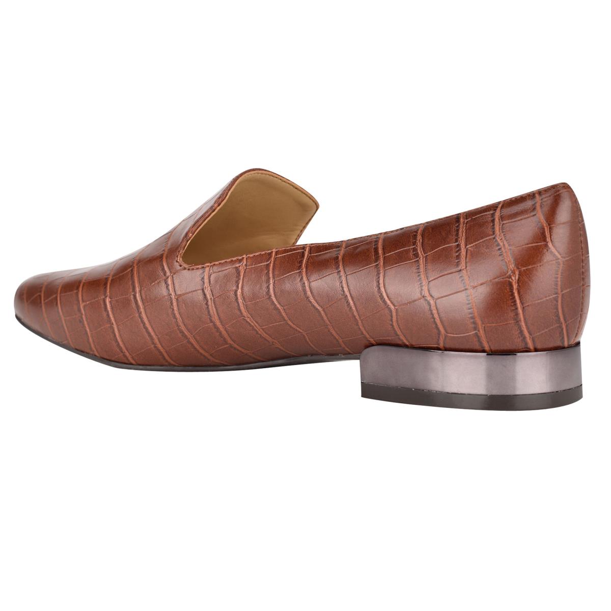 Brown Women's Nine West Lisette Smoking Flats | PRLN58210