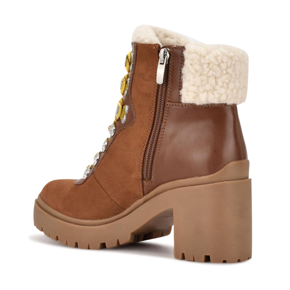 Brown Women's Nine West Quimbie Heeled Booties | LNUE16524