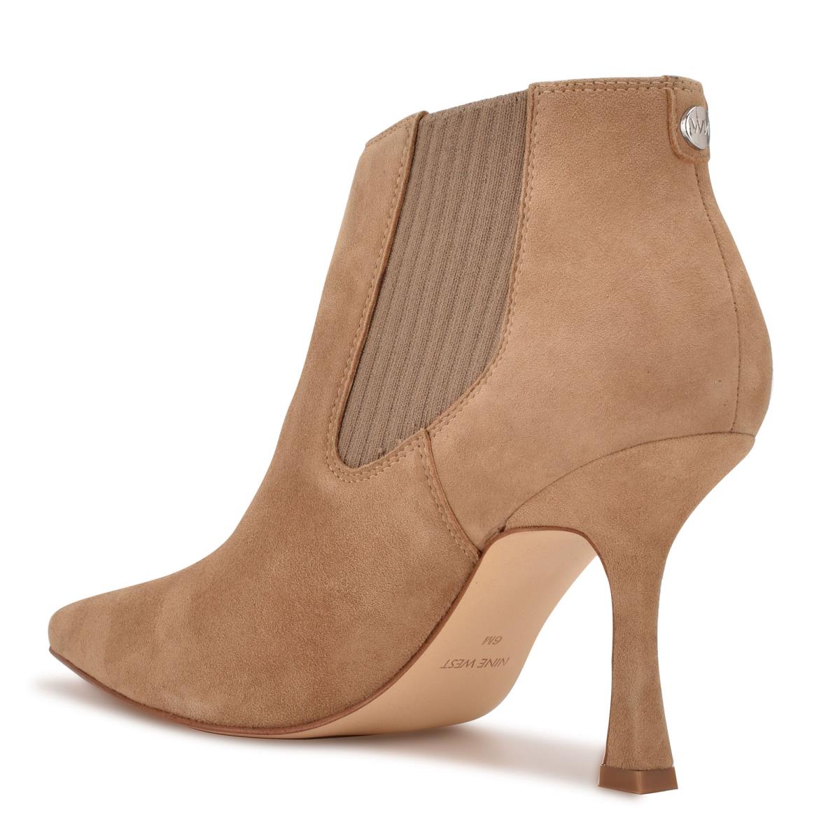 Brown Women's Nine West Sofia Dress Booties | TUEI24381