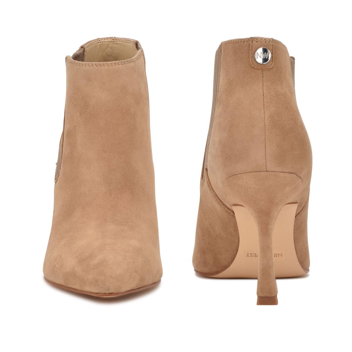 Brown Women's Nine West Sofia Dress Booties | TUEI24381