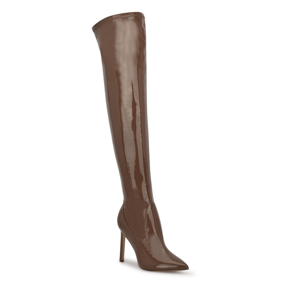 Brown Women's Nine West Tacy Over The Knee Boots | DPTW62018