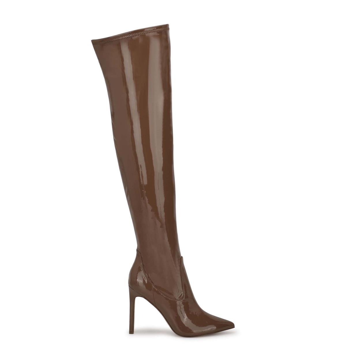 Brown Women\'s Nine West Tacy Over The Knee Boots | DPTW62018