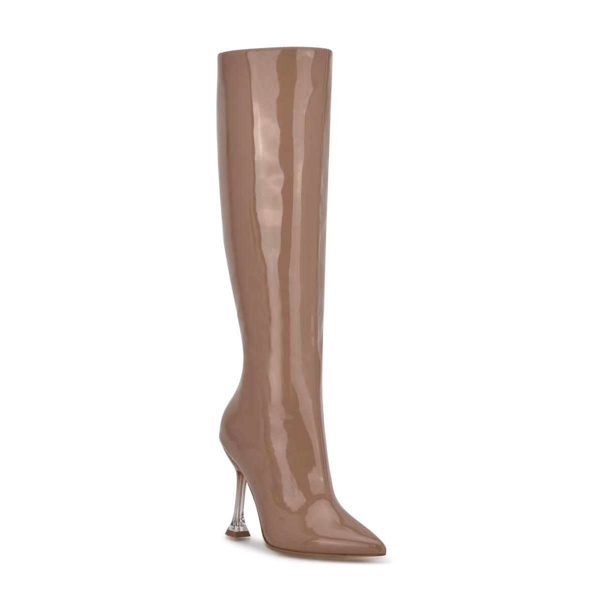 Brown Women's Nine West Talya Dress Boots | SMZC53461