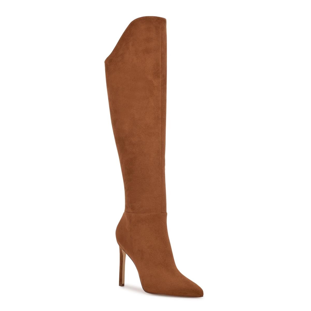 Brown Women's Nine West Teleena Heeled Boots | WUYR12793