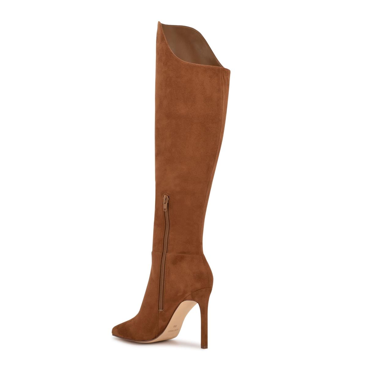 Brown Women's Nine West Teleena Heeled Boots | WUYR12793