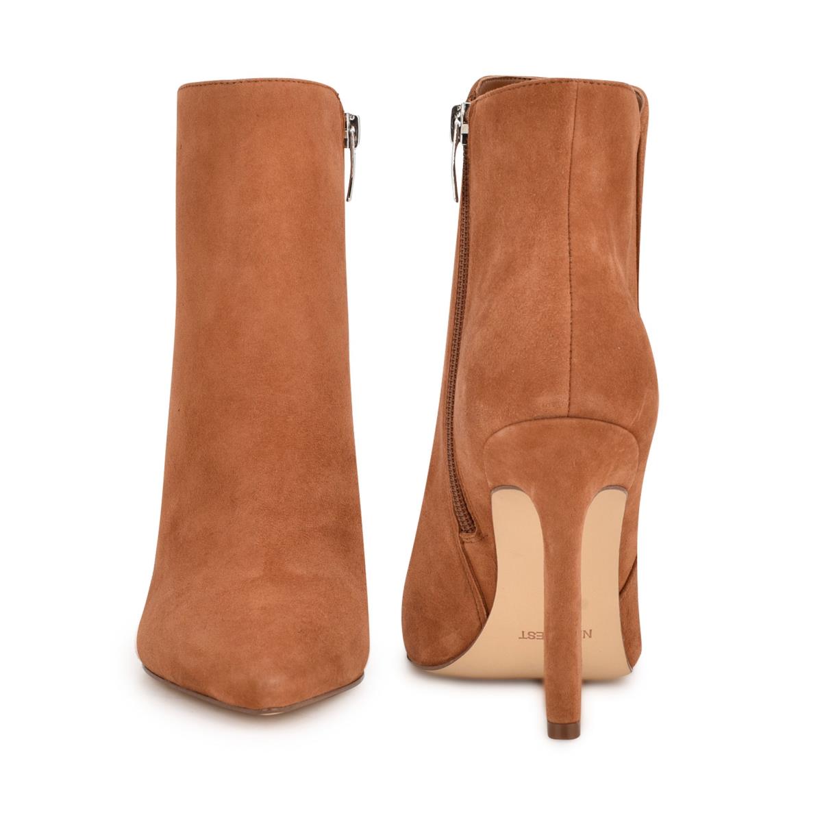 Brown Women's Nine West Torrie Dress Booties | DGSE07516