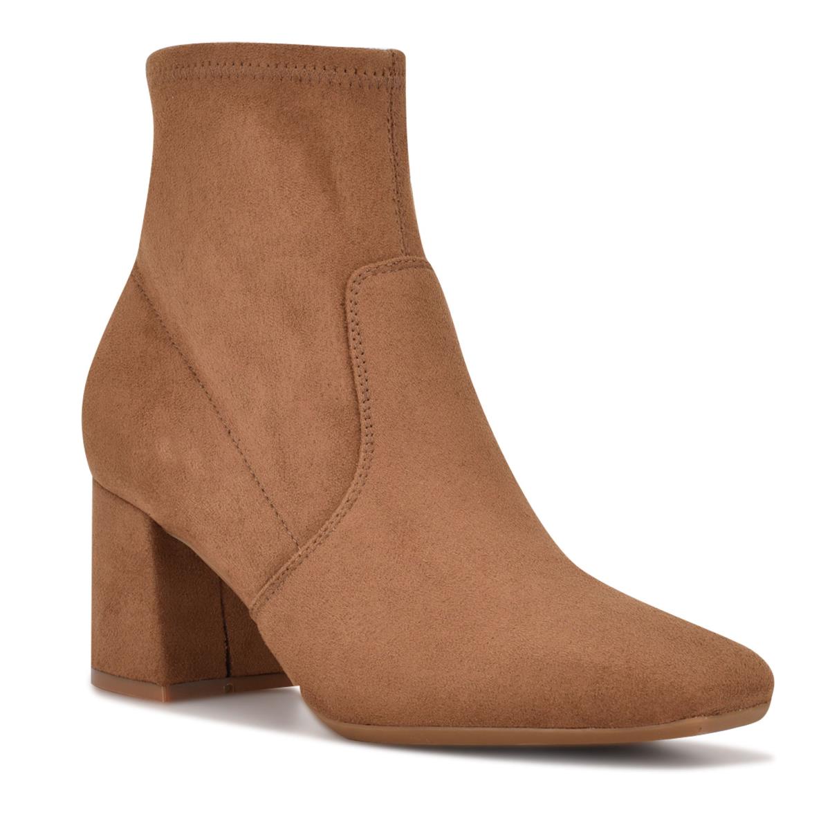 Brown Women's Nine West Viper 9x9 Heeled Booties | YDOT89316