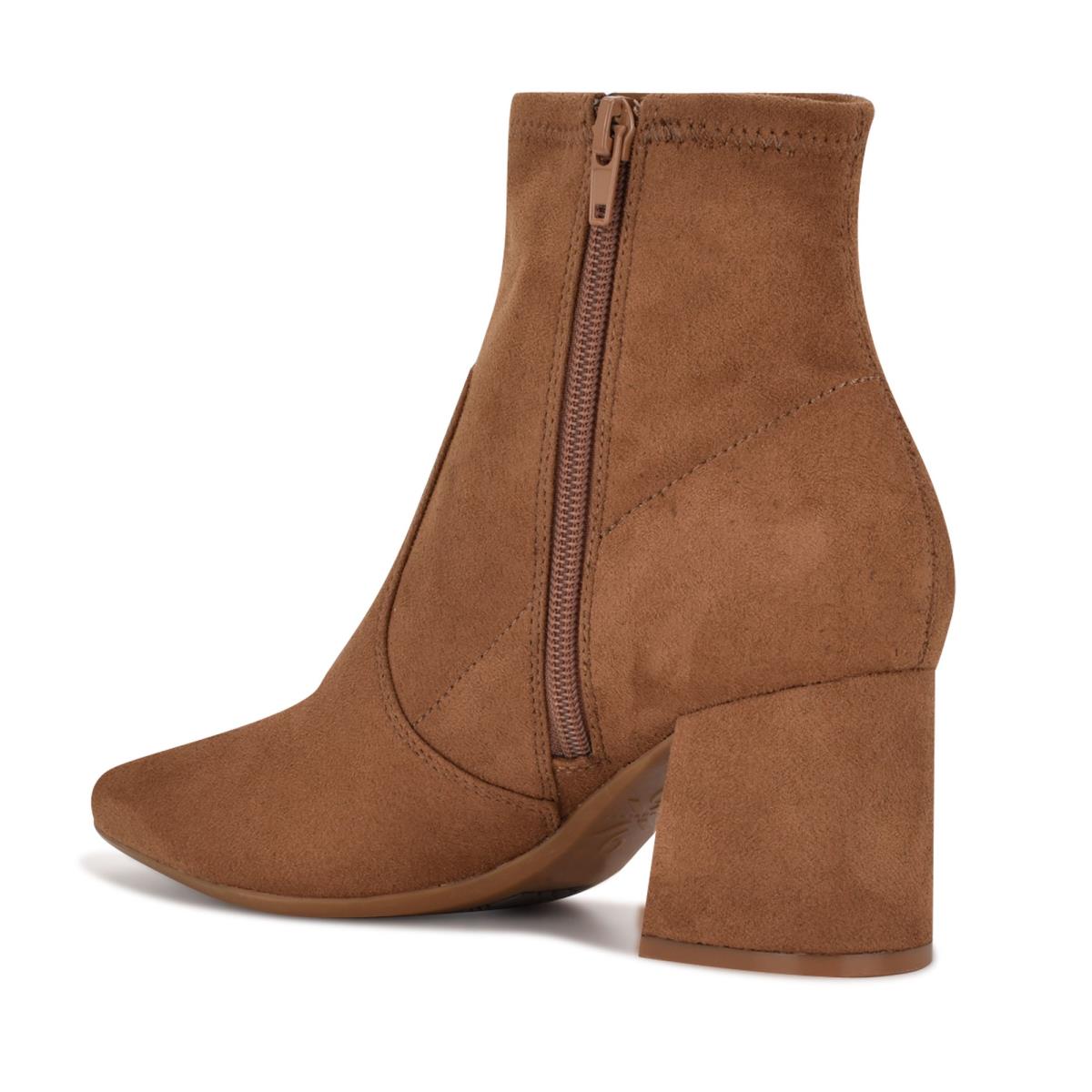 Brown Women's Nine West Viper 9x9 Heeled Booties | YDOT89316