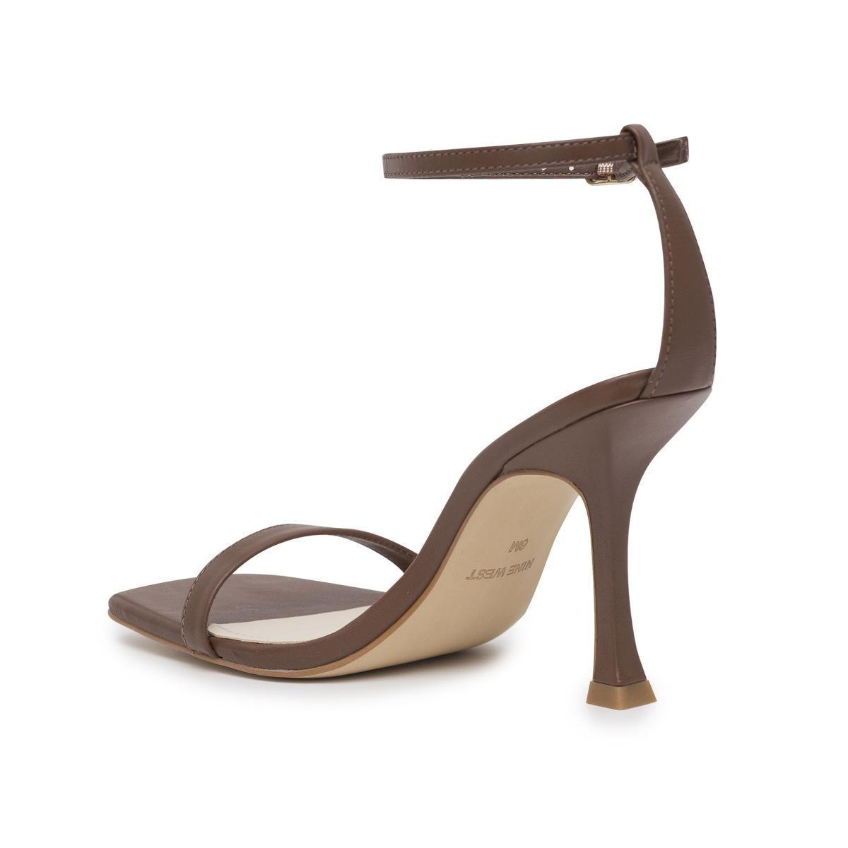 Brown Women's Nine West Yess Ankle Strap Sandals | CWIH98157