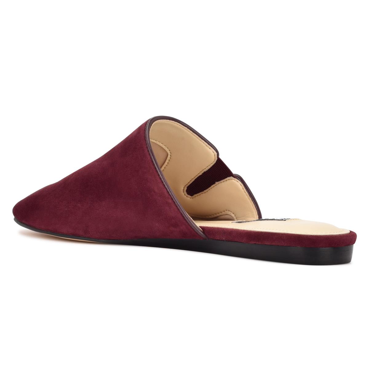 Burgundy Women's Nine West Freeda Pointy Toe Mules | EZLW86340