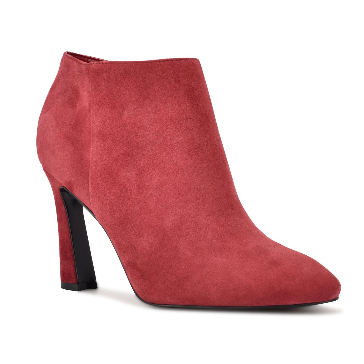 Burgundy Women's Nine West Raze Dress Booties | JWYU09372