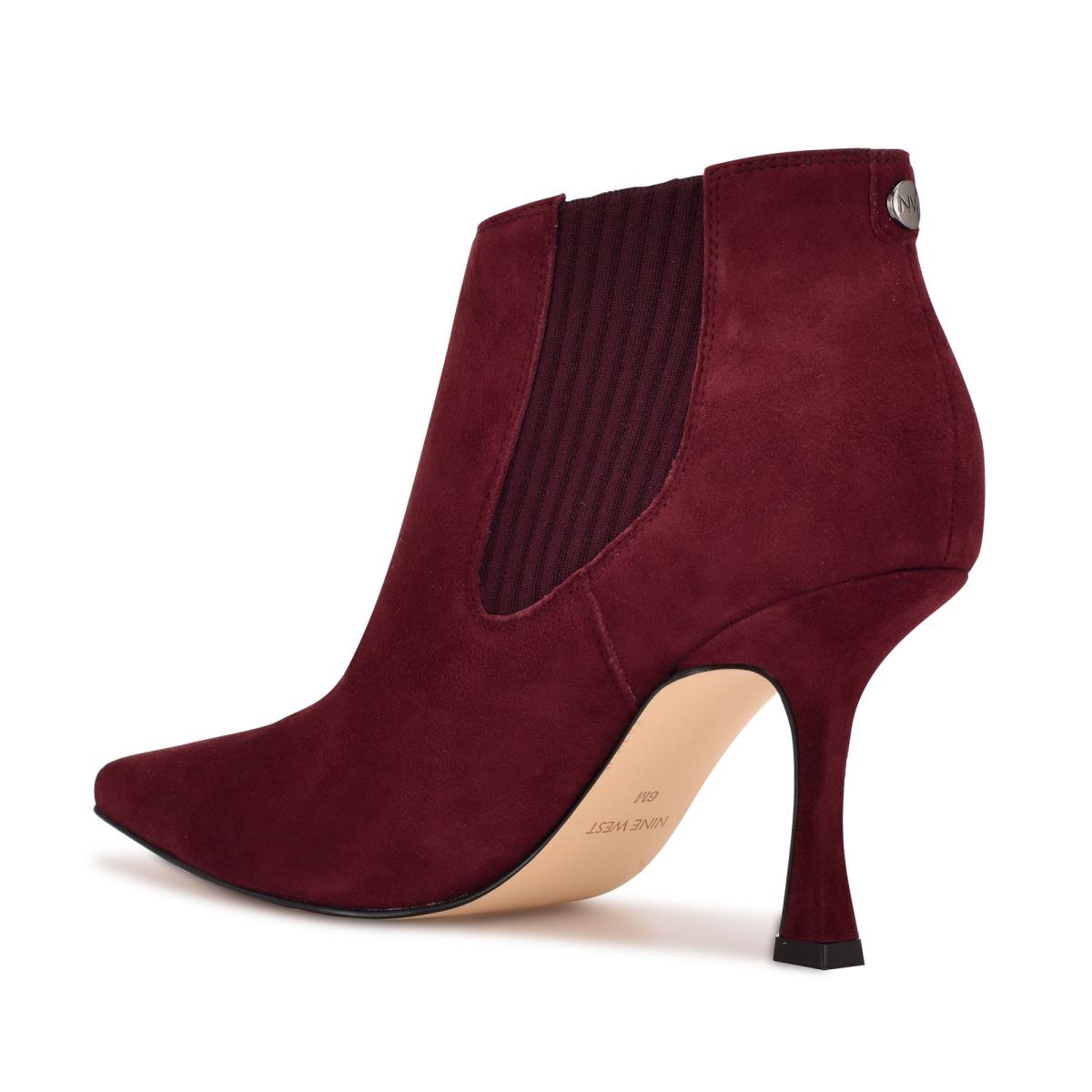 Burgundy Women's Nine West Sofia Dress Booties | LECS82534