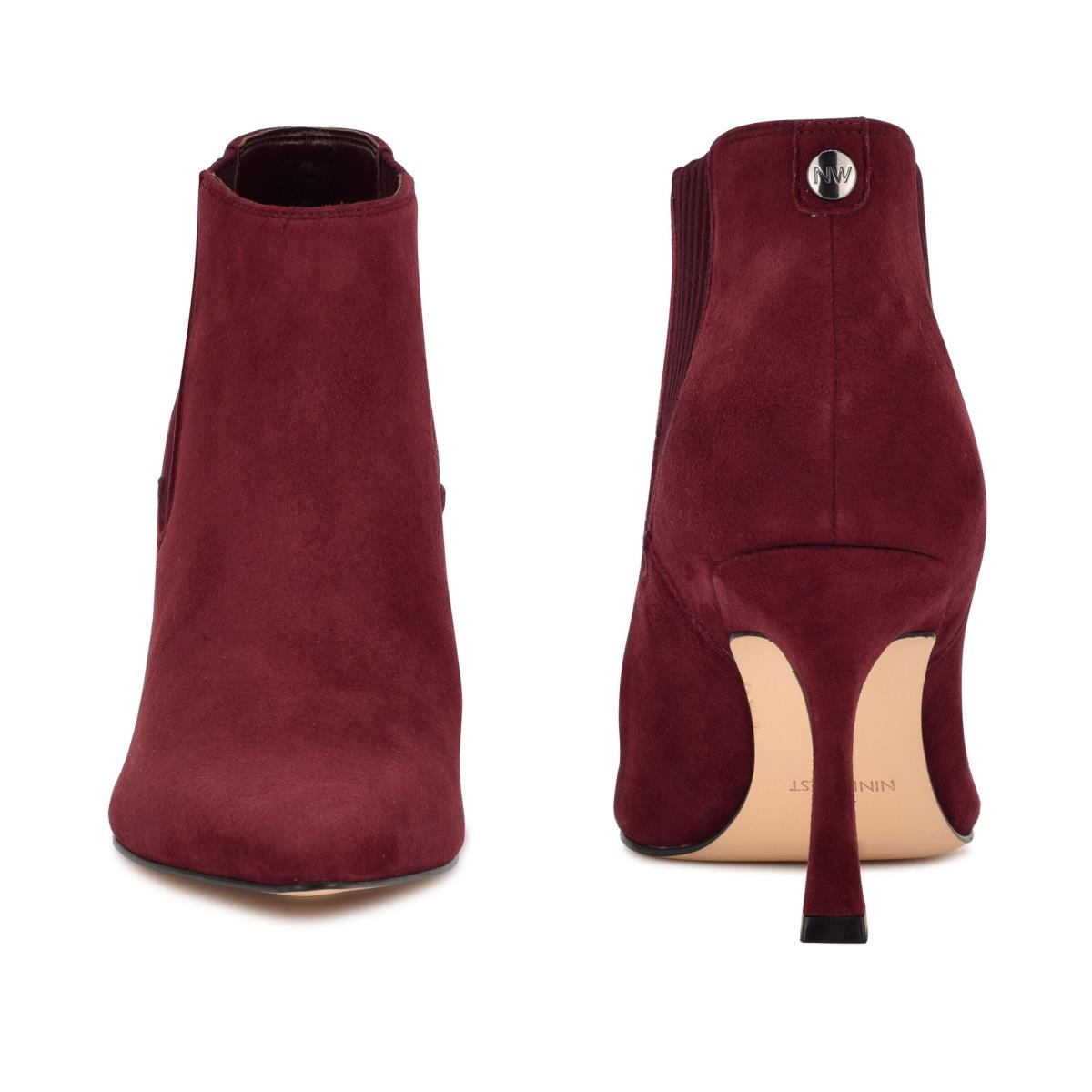 Burgundy Women's Nine West Sofia Dress Booties | LECS82534