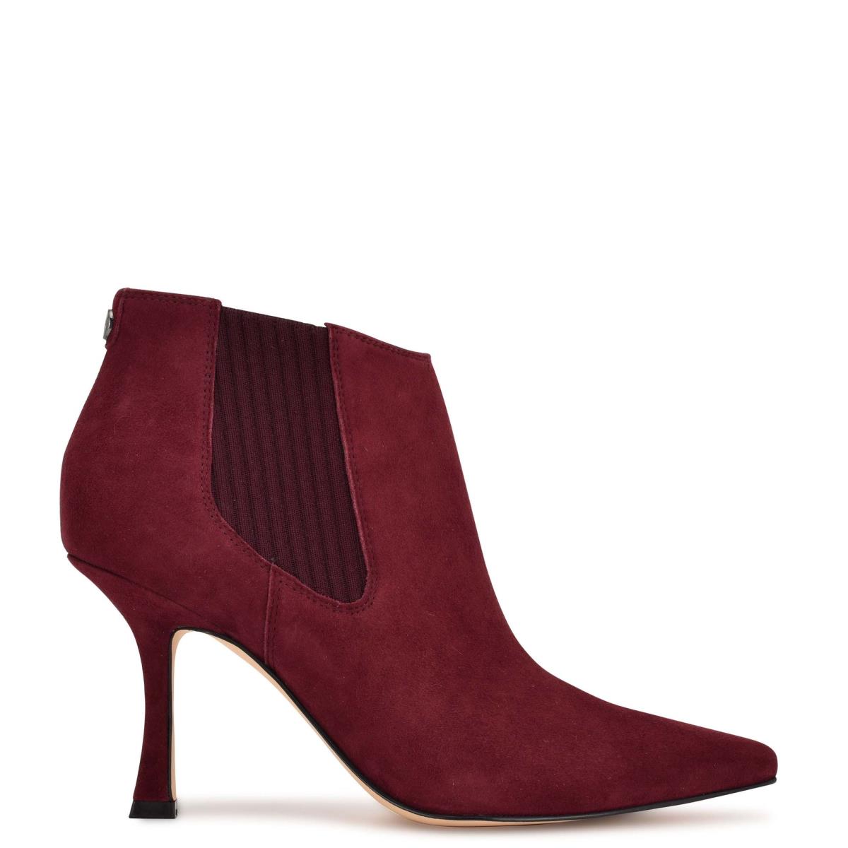 Burgundy Women\'s Nine West Sofia Dress Booties | LECS82534