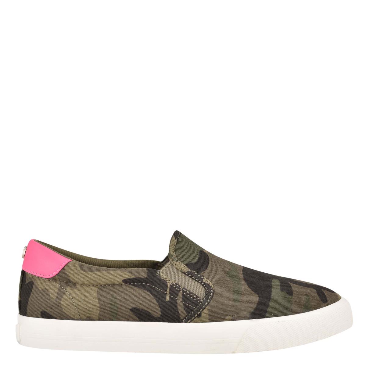 Camo Women\'s Nine West Lala Slip On Sneakers | DELH80431