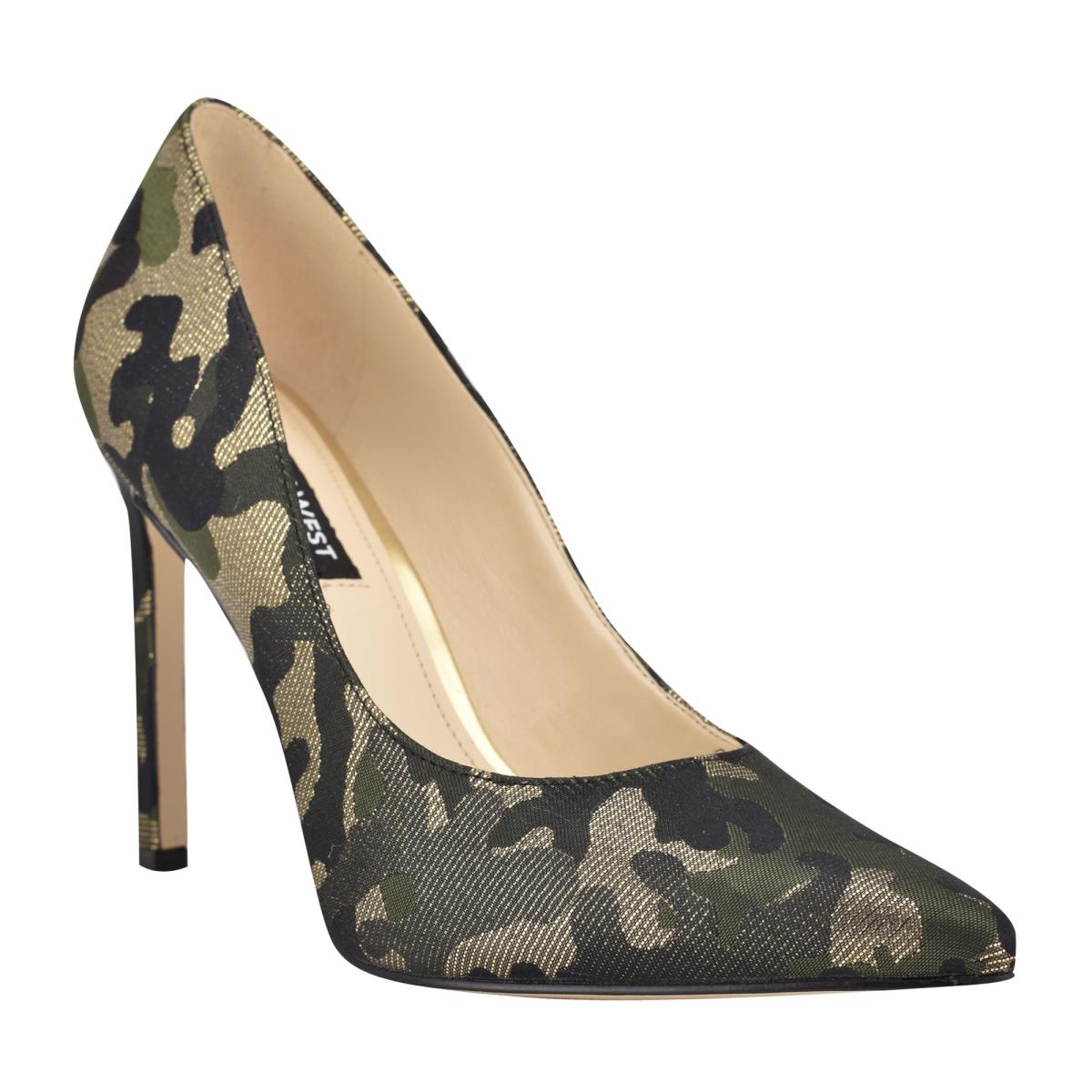 Camo Women's Nine West Tatiana Pointy Toe Pumps | RNPF38710