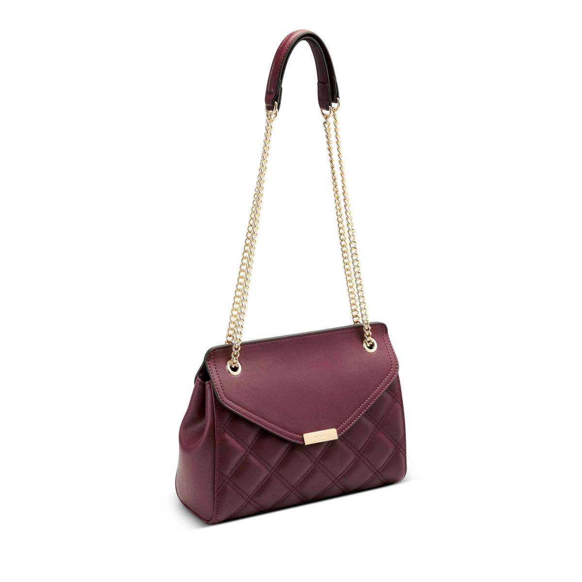 Claret Women's Nine West Ava Convertible Xbody Flap Crossbody Bags | ZDWE61780