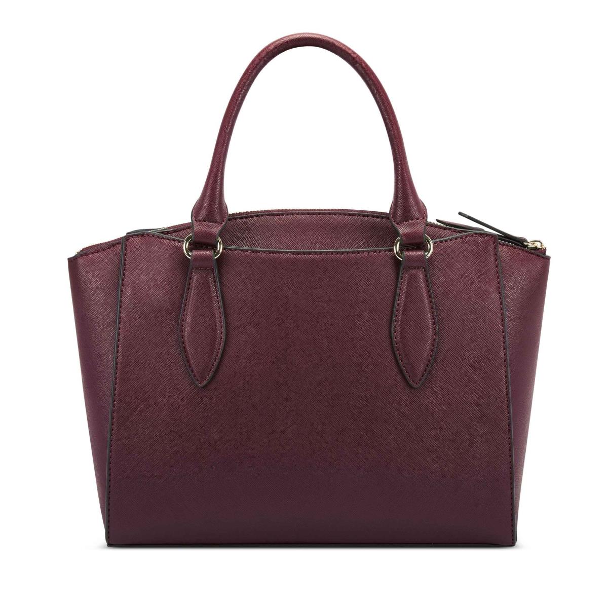 Claret Women's Nine West Paisley Jet Set Satchel Bags | WQZA59026