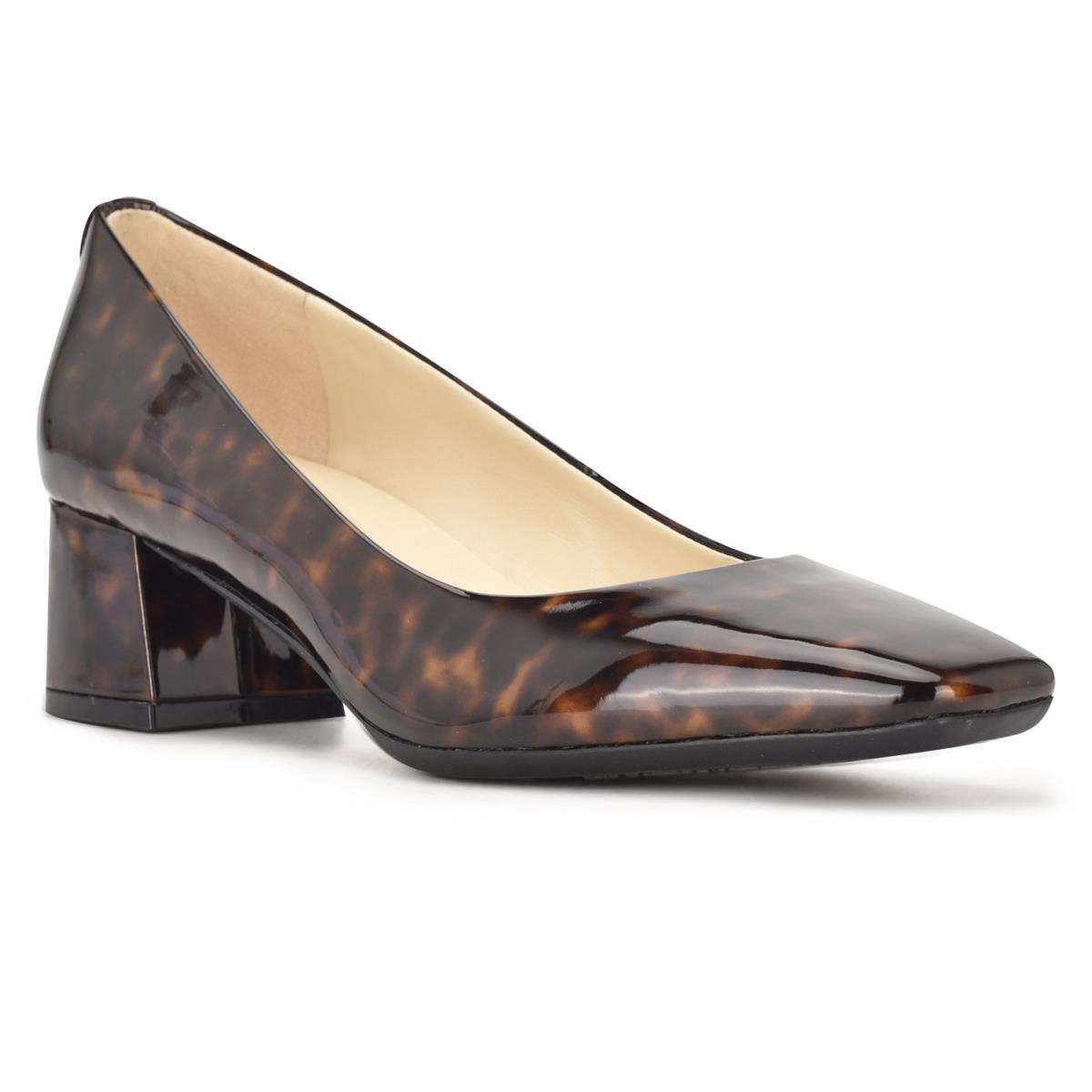 Coffee Women's Nine West Cloe 9x9 Block Heel Pumps | QTDY34567