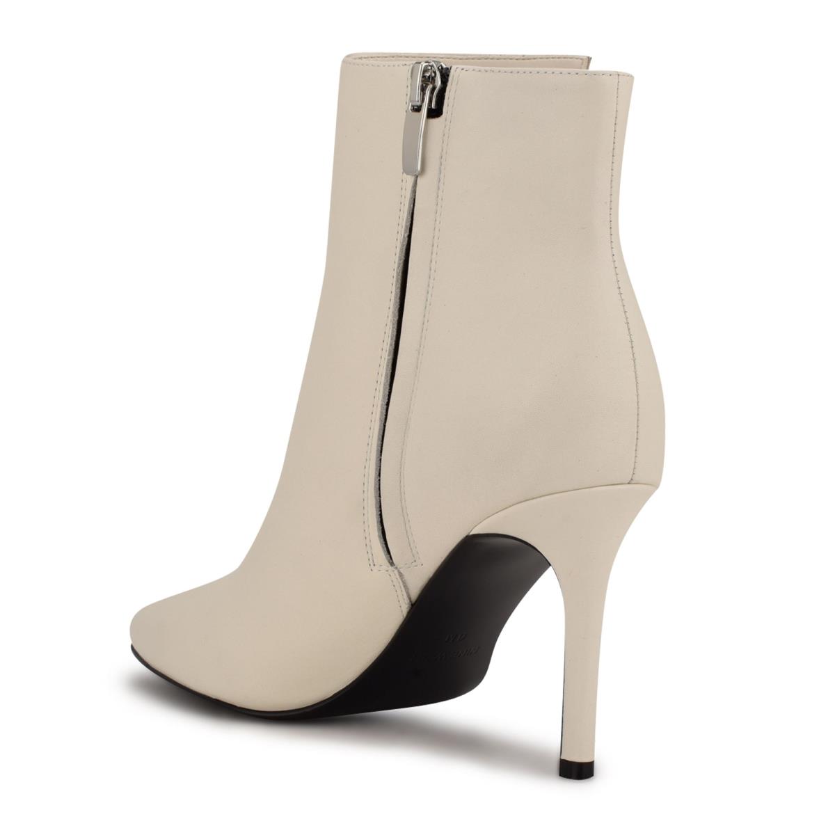 Cream Women's Nine West Fast Dress Booties | MUAE73651