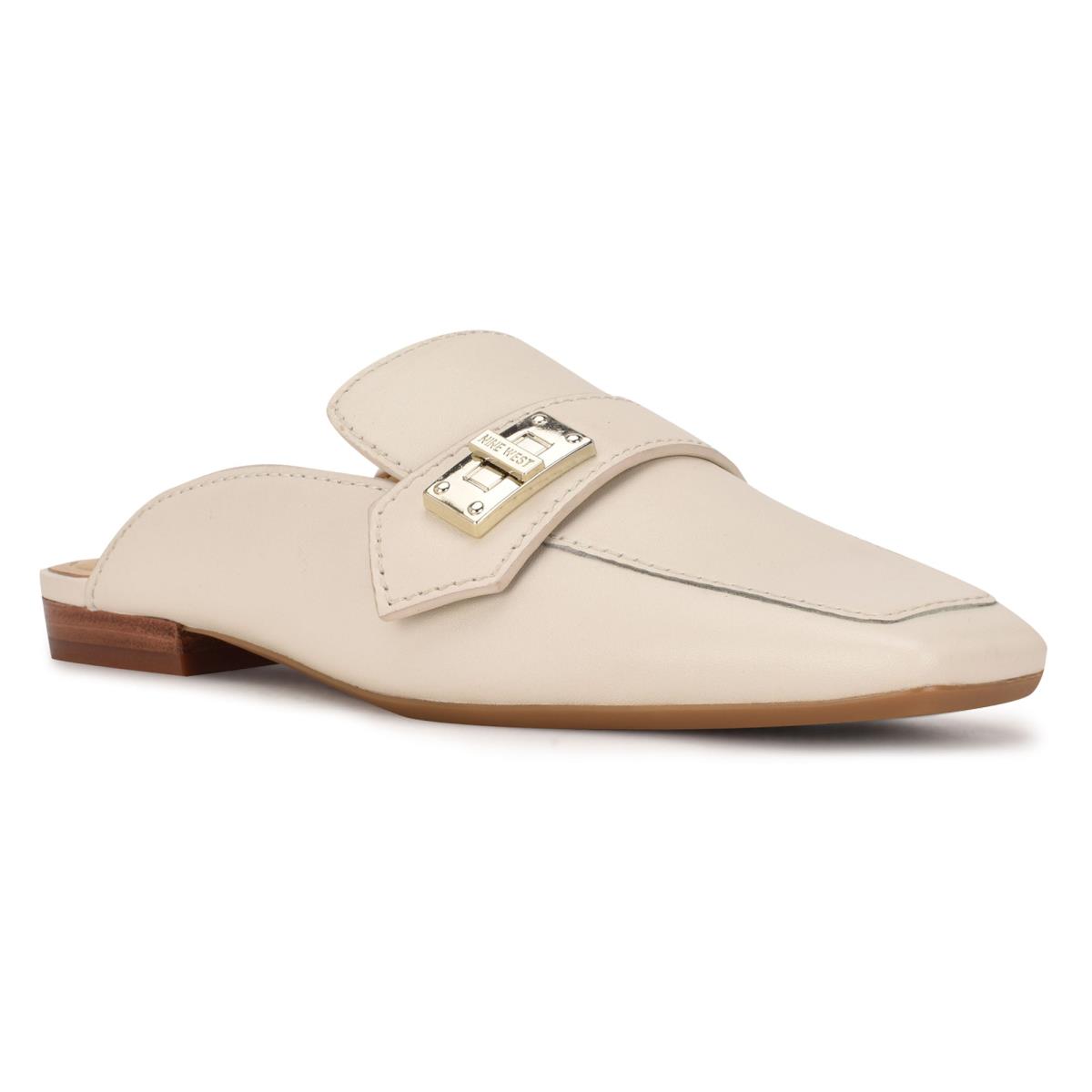 Cream Women's Nine West Neat 9x9 Loafer Mules | GBVZ71642