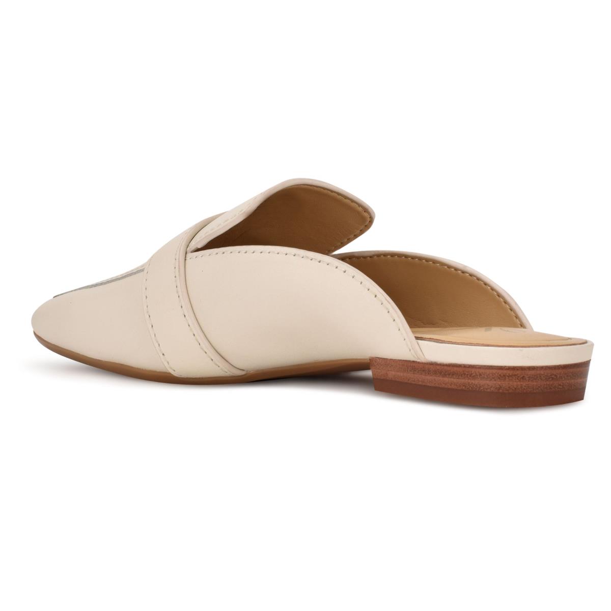 Cream Women's Nine West Neat 9x9 Loafer Mules | GBVZ71642