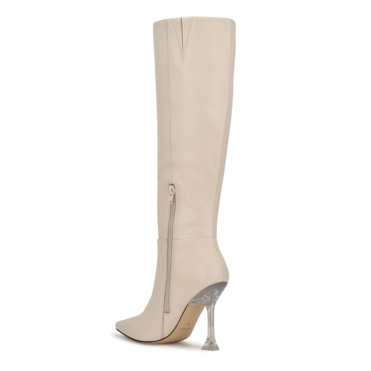 Cream Women's Nine West Talya Dress Boots | HJKZ35102