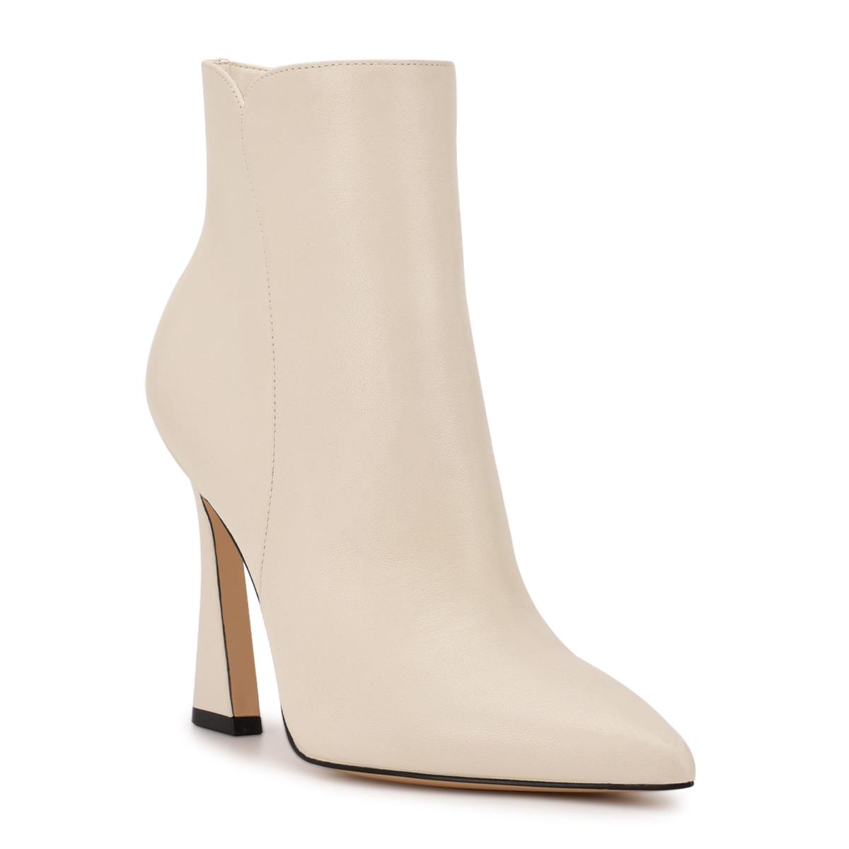 Cream Women's Nine West Torrie Dress Booties | EUCM64918