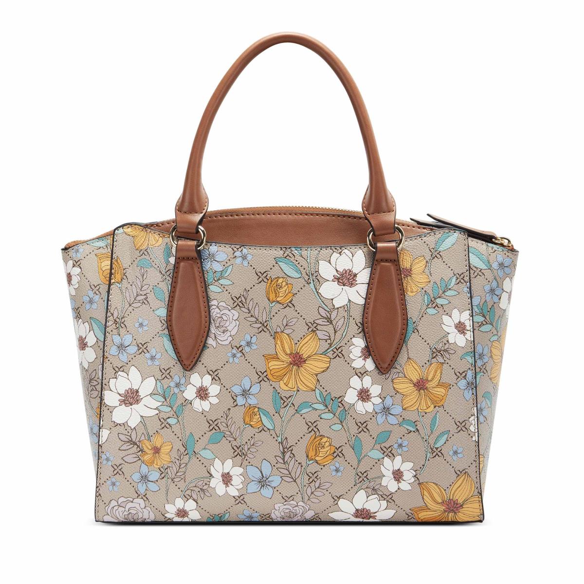 Flower Women's Nine West Paisley Jet Set Satchel Bags | FACY83790