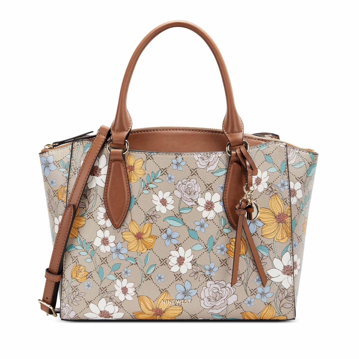 Flower Women\'s Nine West Paisley Jet Set Satchel Bags | FACY83790