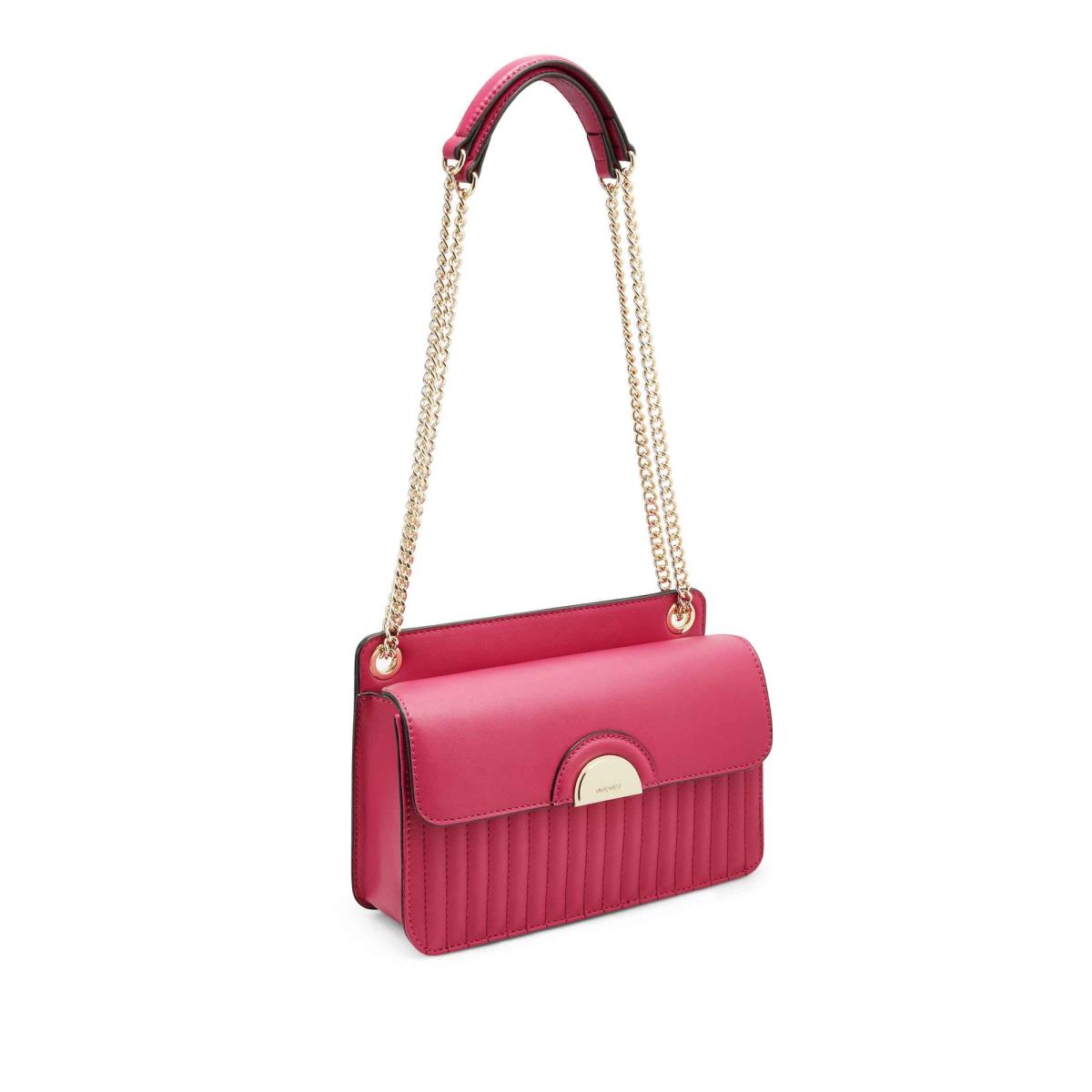 Fuchsia Women's Nine West Wren Convertible Xbody Flap Crossbody Bags | CJRD91086