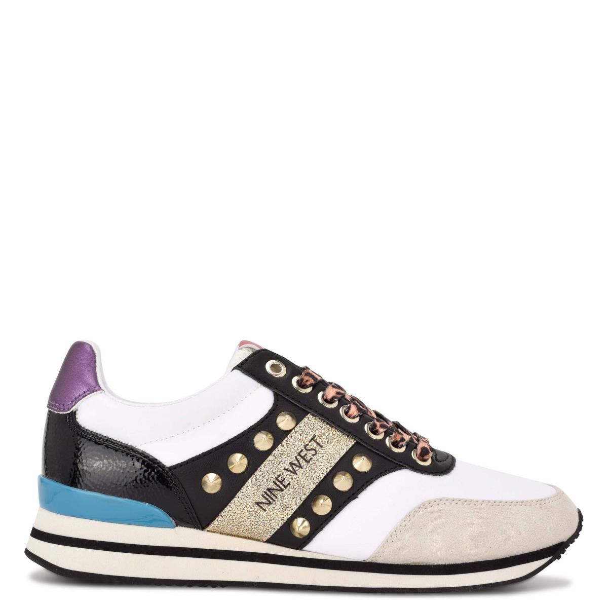 Gold / White / Black Women\'s Nine West Bunnie Sneakers Sneakers | BXZN98217