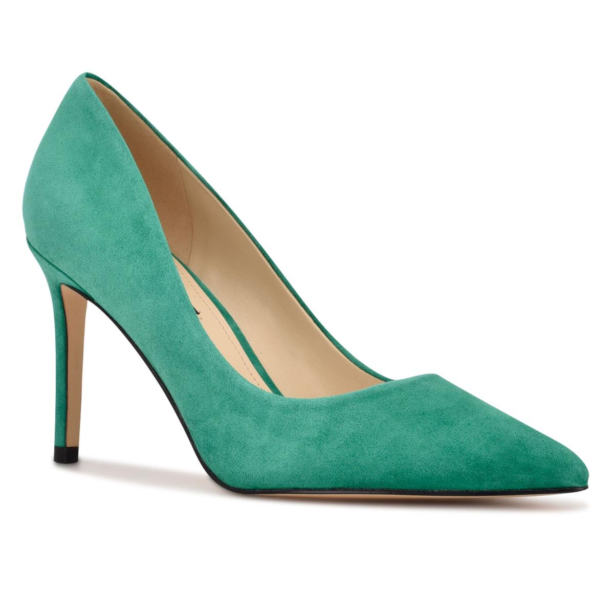 Green Women's Nine West Ezra Pointy Toe Pumps | GRMI70684