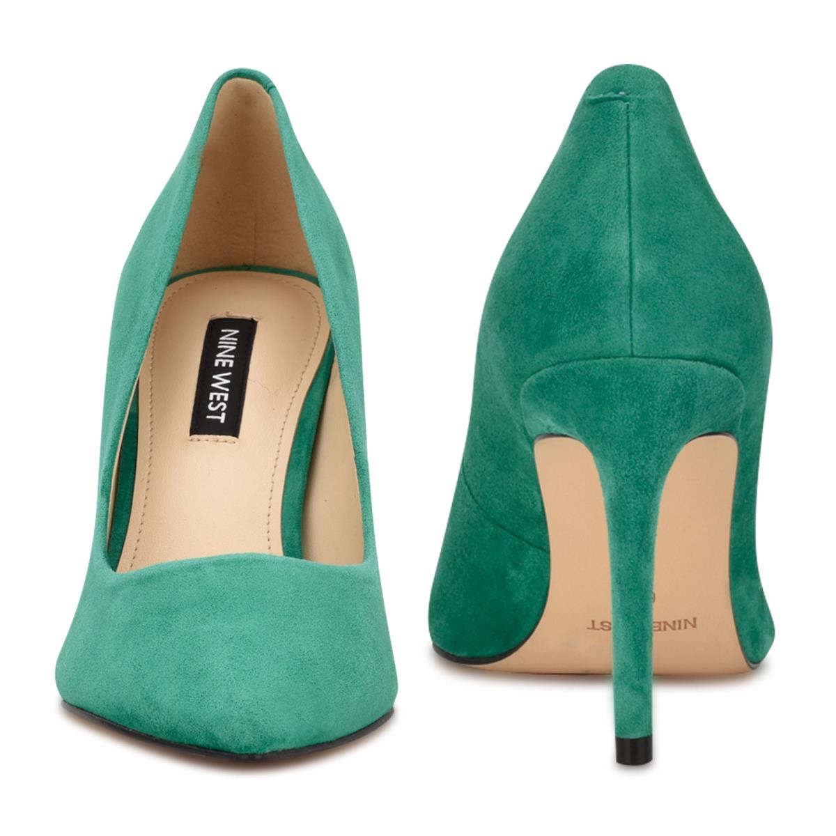 Green Women's Nine West Ezra Pointy Toe Pumps | GRMI70684