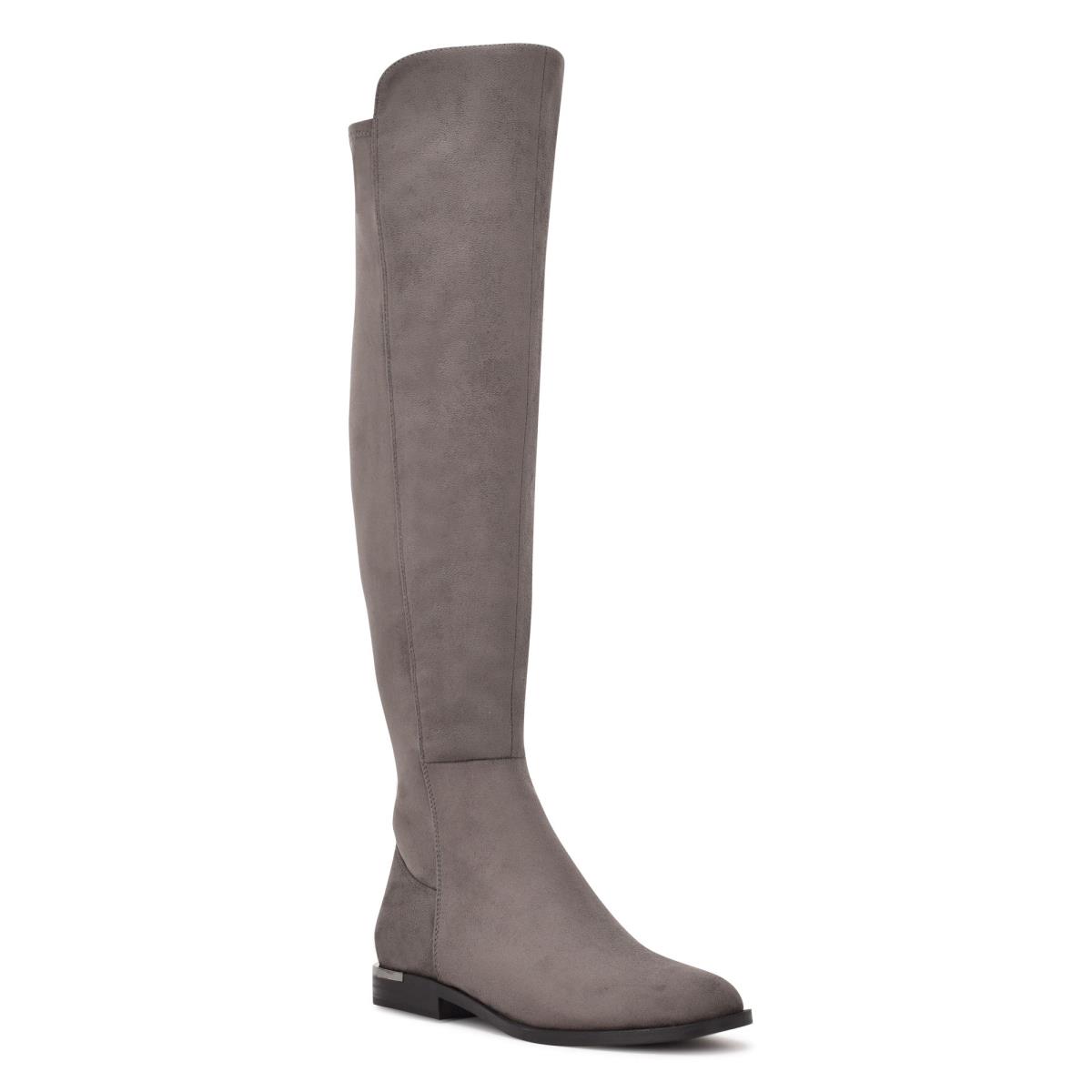 Grey Women's Nine West Allair Over the Knee Boots | NYGZ72153