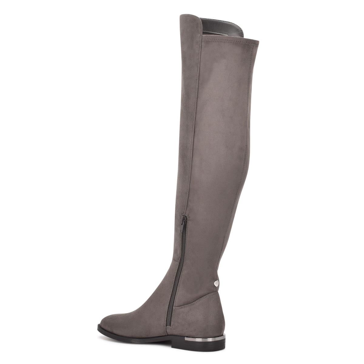 Grey Women's Nine West Allair Over the Knee Boots | NYGZ72153