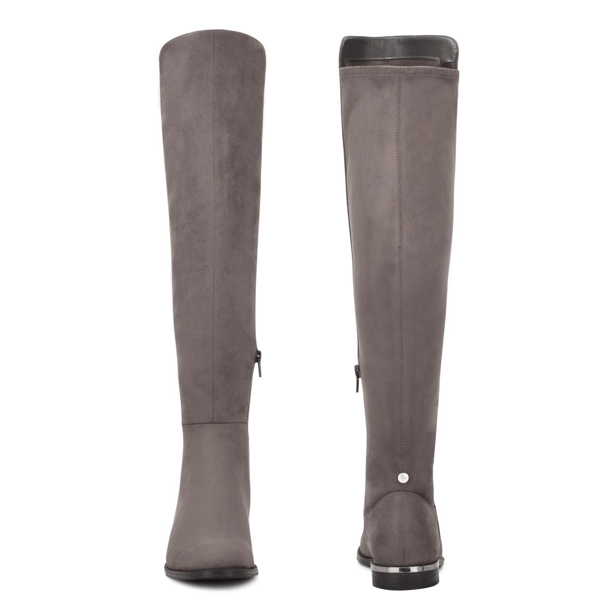 Grey Women's Nine West Allair Over the Knee Boots | NYGZ72153