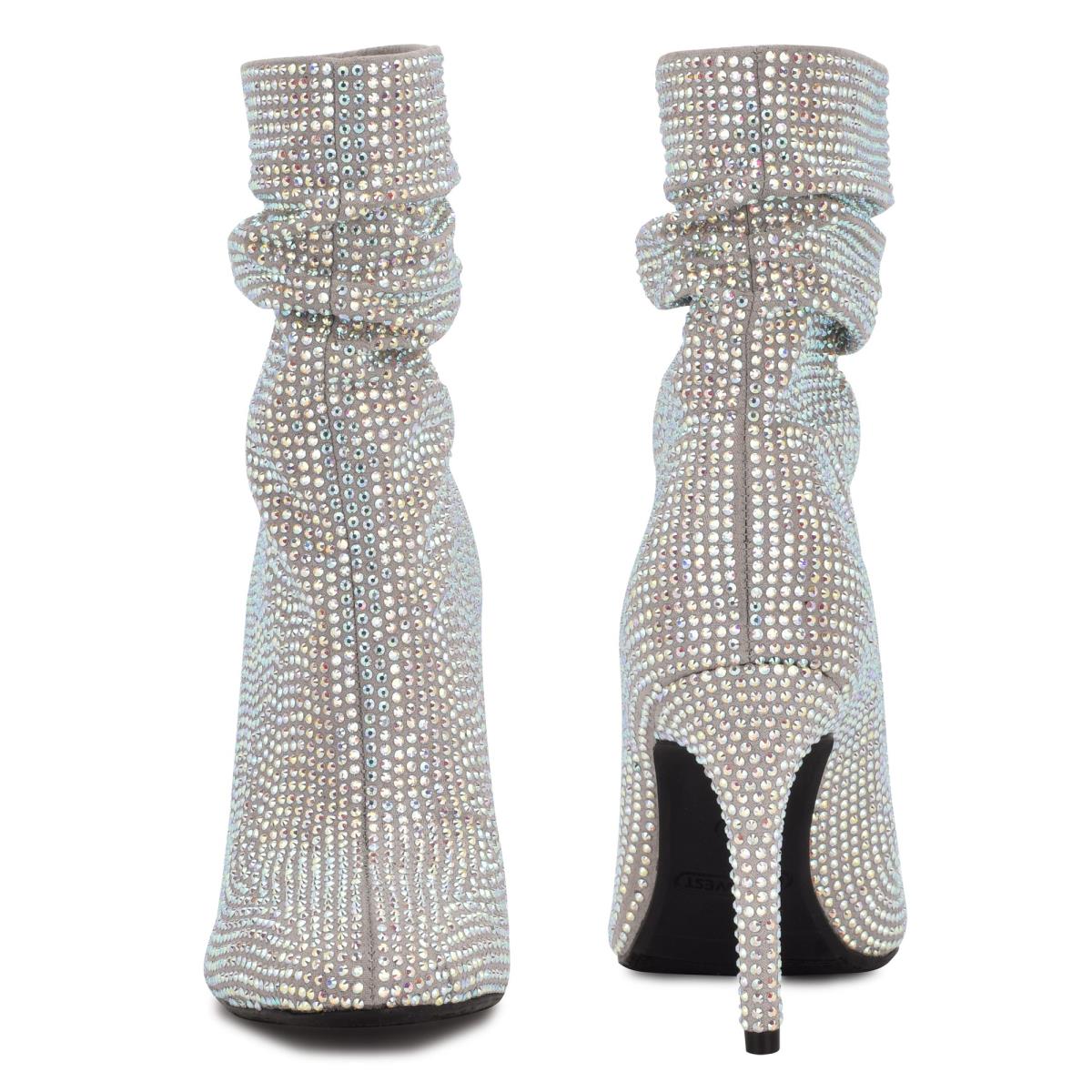 Grey Women's Nine West Dazzle Dress Booties | OMEP29743