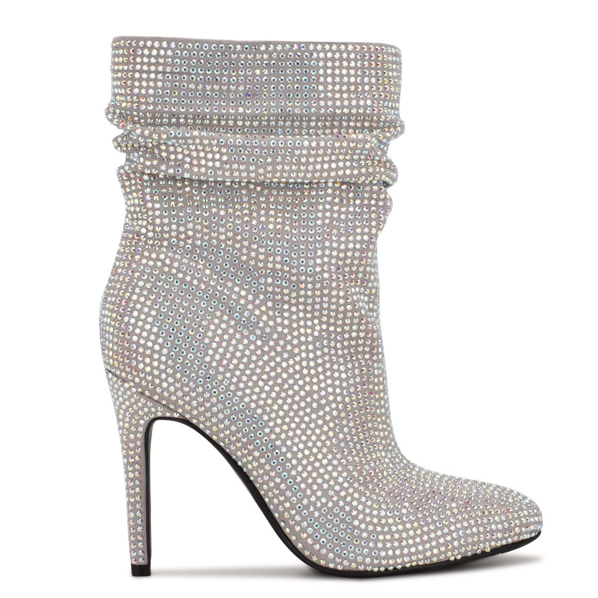 Grey Women\'s Nine West Dazzle Dress Booties | OMEP29743