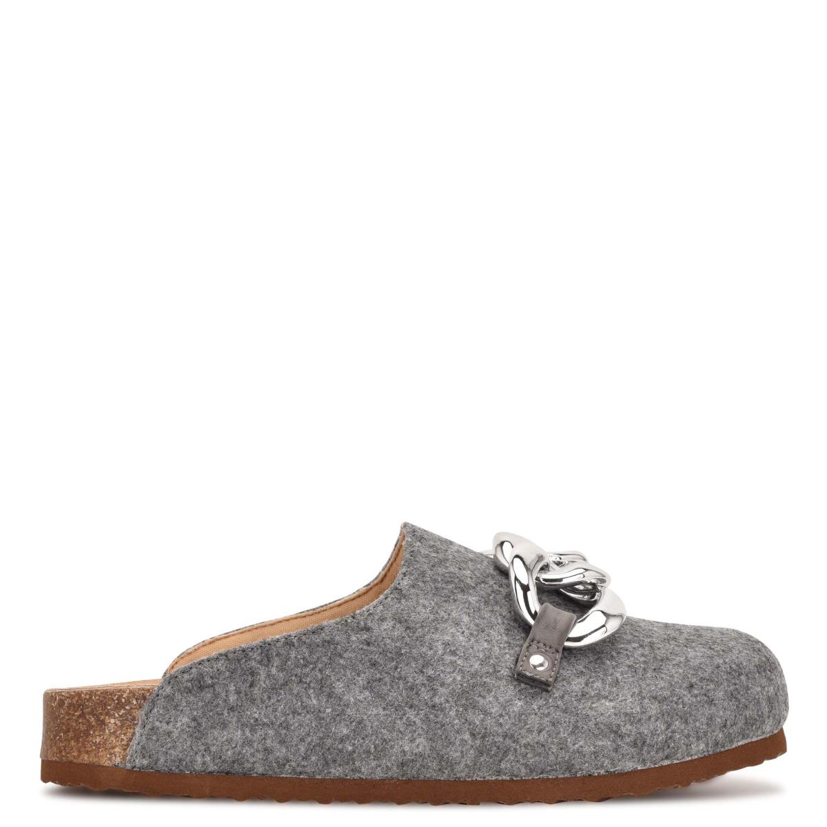 Grey Women\'s Nine West Everyth Cozy Mules | EIML63078