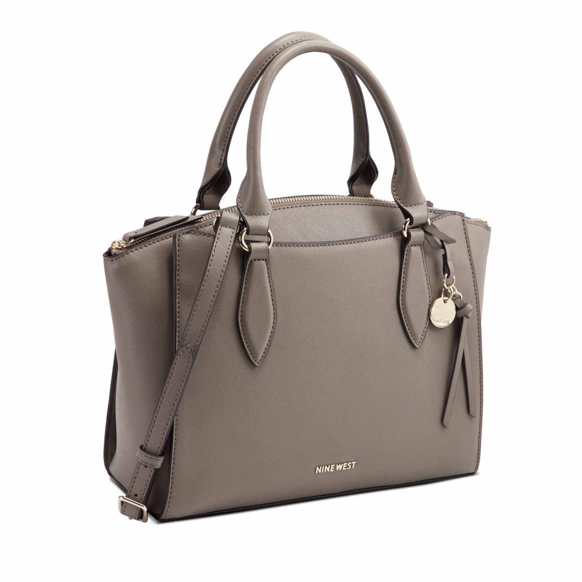 Grey Women's Nine West Paisley Jet Set Satchel Bags | INRH05946